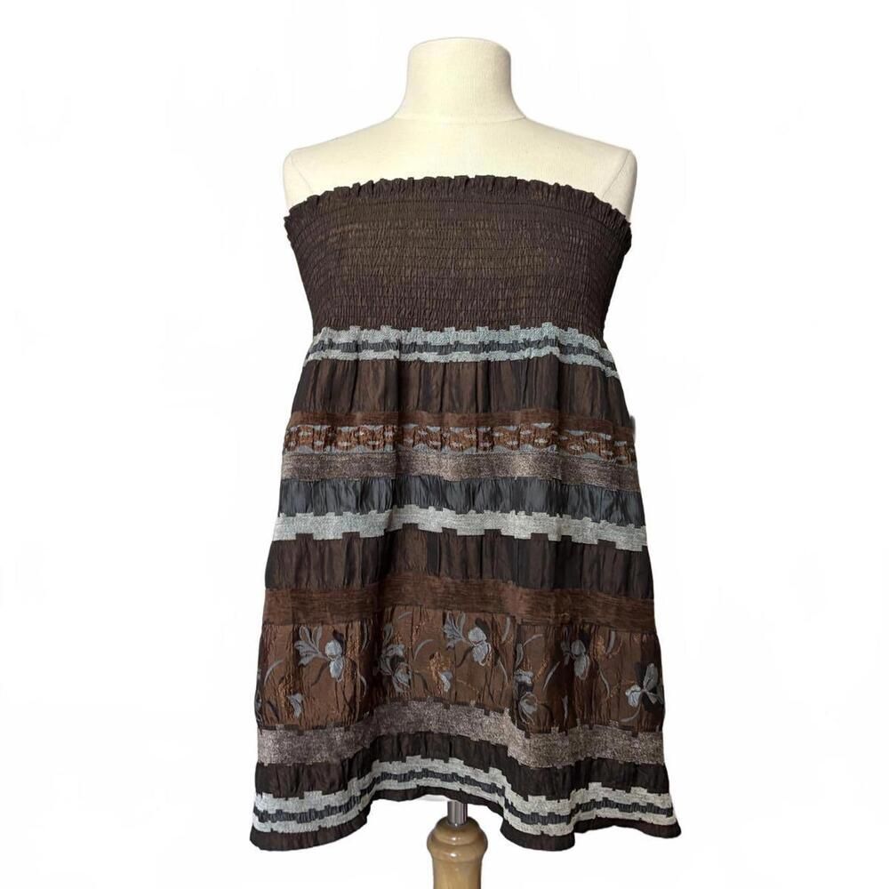 Francesca’s CrissCross Love Trim Tube Dress or Skirt Boho Y2K 2000s M/L
